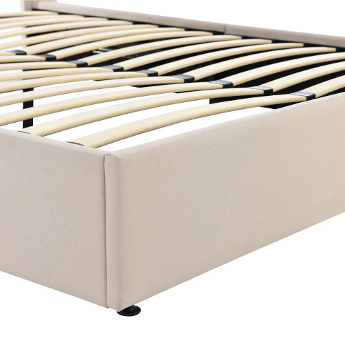 Linen Bed With Metal Frame Panels  140cmx200cm