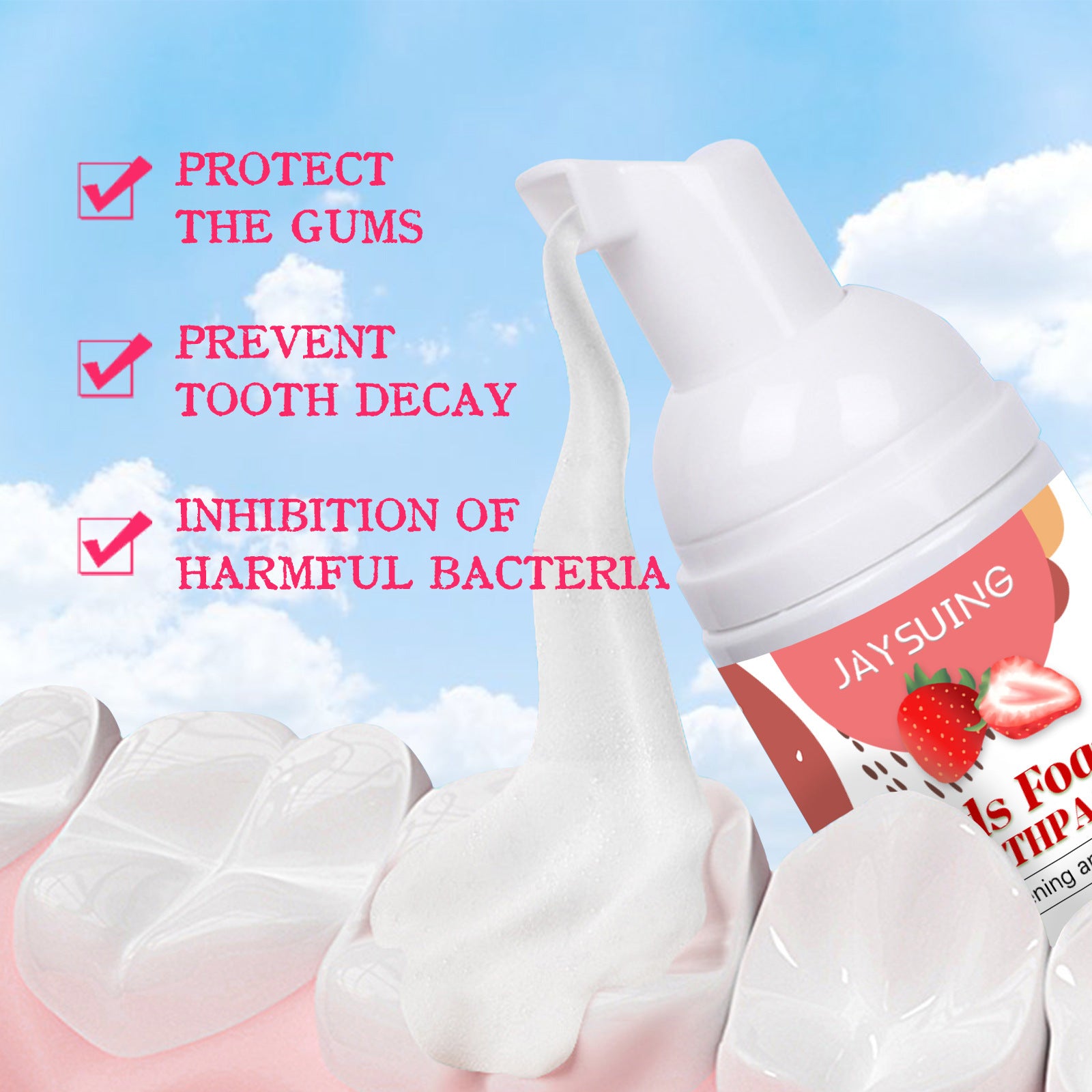 Children's Foam Tooth Cleaning Mousse Toothpaste