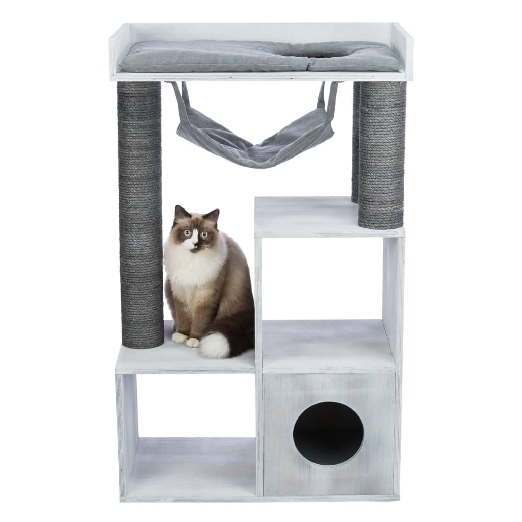 Scratching Post with Shelf Function 72x38x110 cm Grey