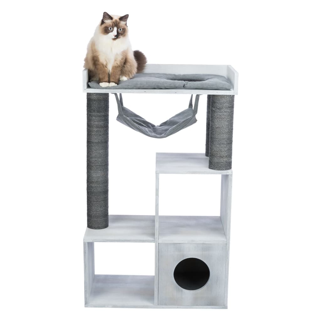 Scratching Post with Shelf Function 72x38x110 cm Grey