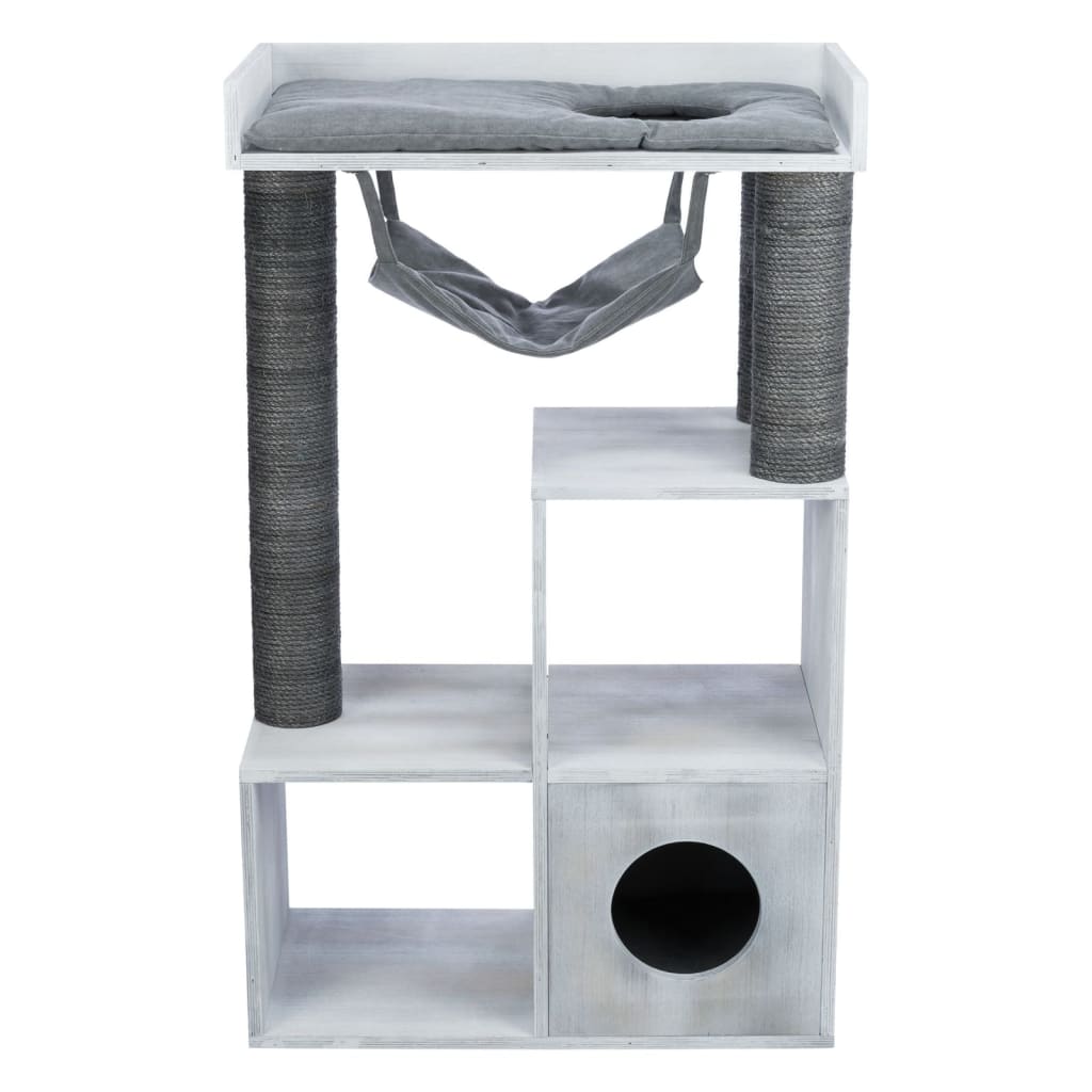 Scratching Post with Shelf Function 72x38x110 cm Grey