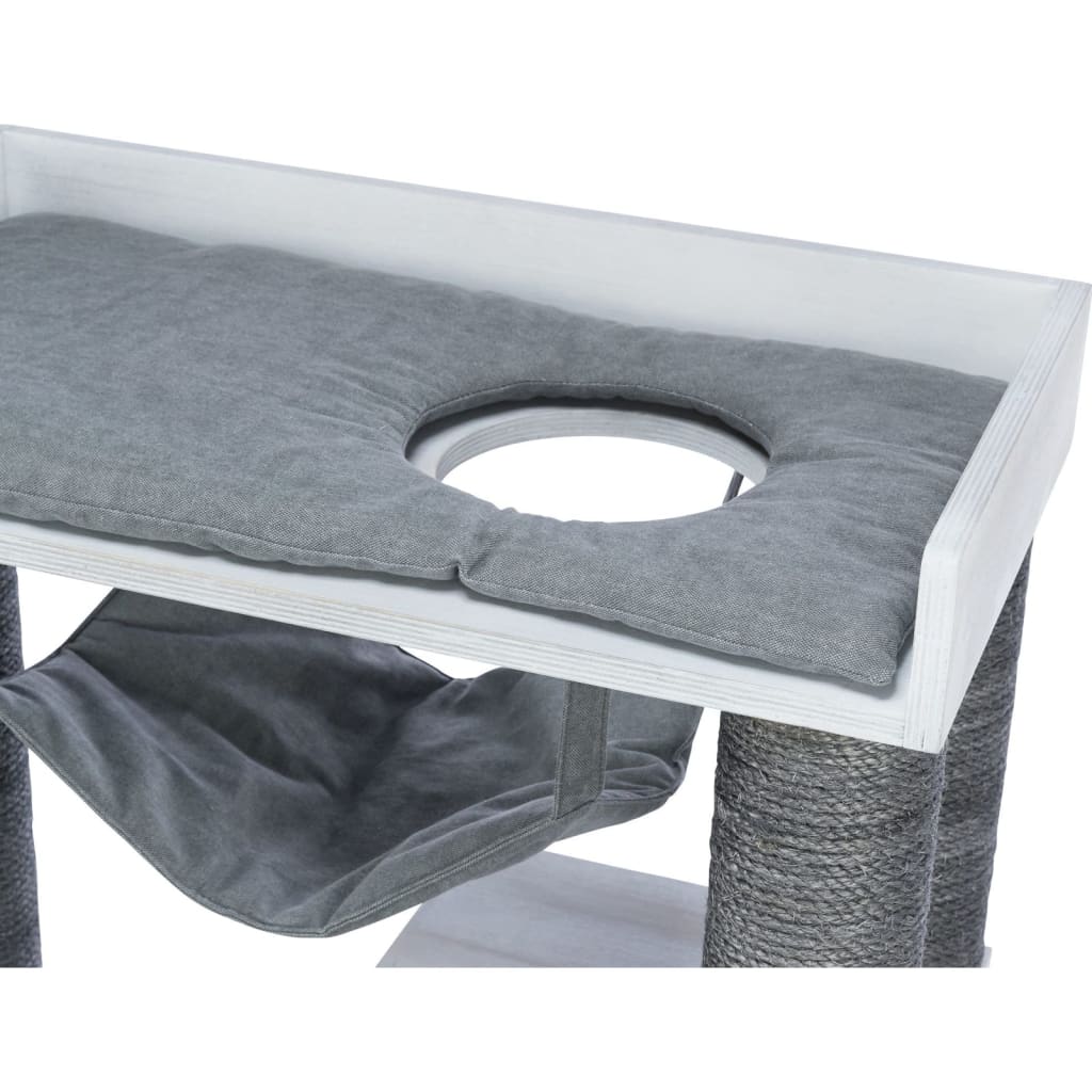 Scratching Post with Shelf Function 72x38x110 cm Grey
