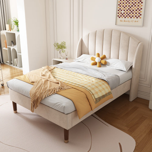 Velvet Wood Strips Support The Youth Bed