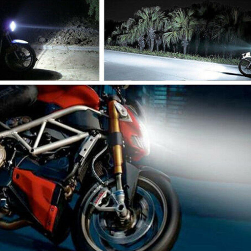 Car And Motorcycle Three-claw Fog Lamp In-line Universal Headlight