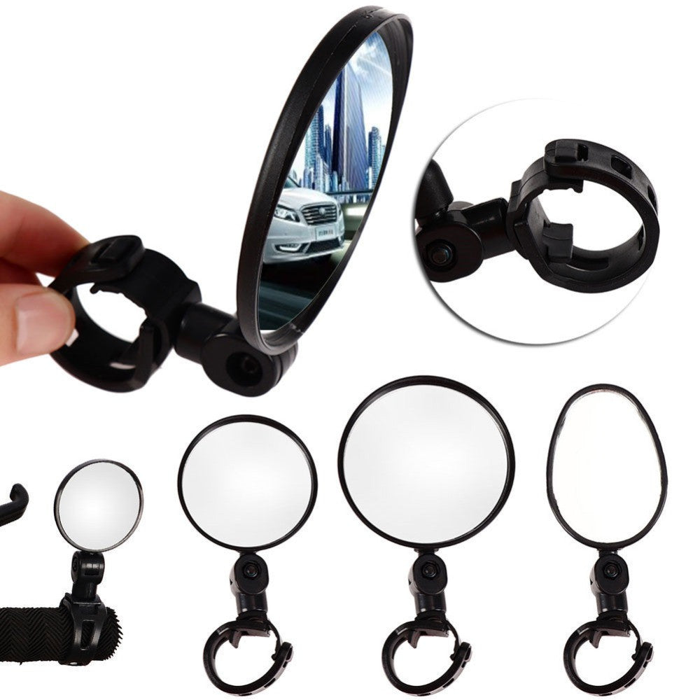 Bicycle Rearview Mirror Wide-angle Convex Mirror Rearview Mirror With Silicone Handle