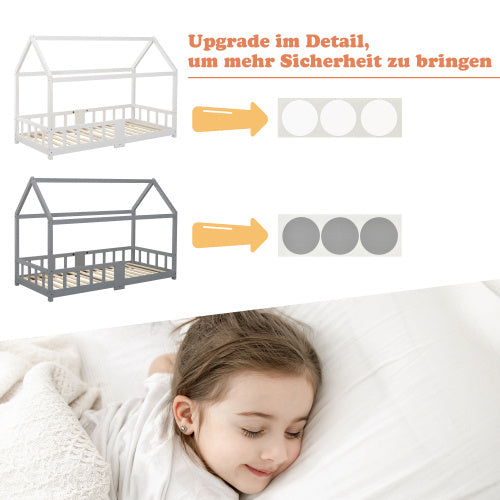Pine Children's House Bed 90 X 200 Cm