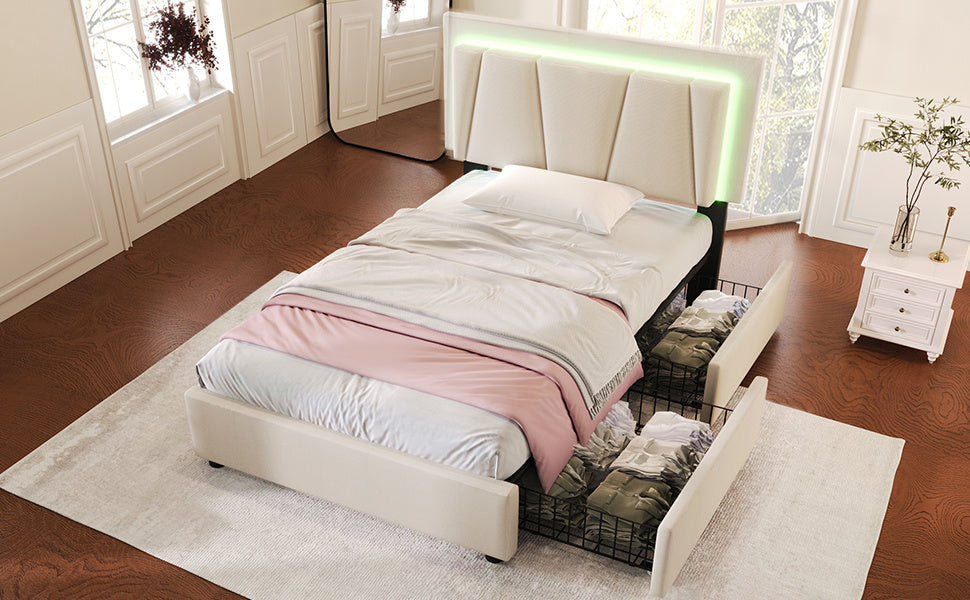 Wooden Storage Bed Bed Frame  Size  90cmx200cm
