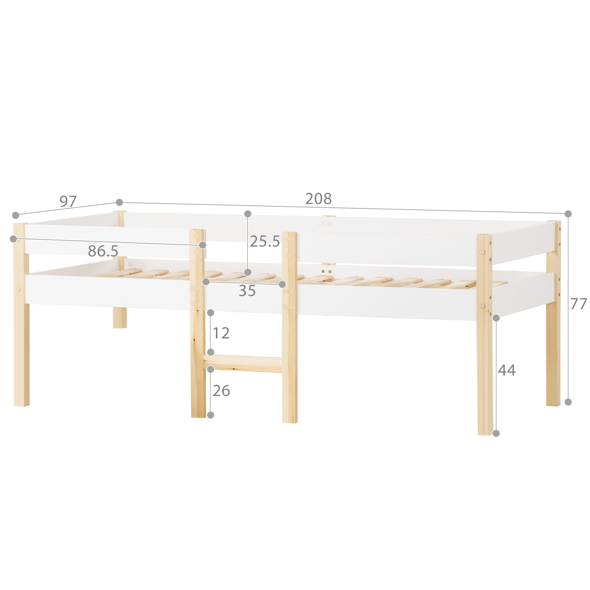 Pine Children's Bed    90cmx200cm