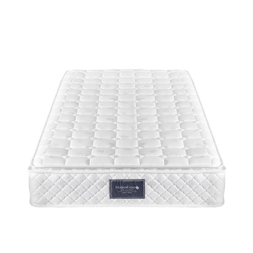 Linen Bed Frame Mit Federkernmatratze  Size  90cmx200cm