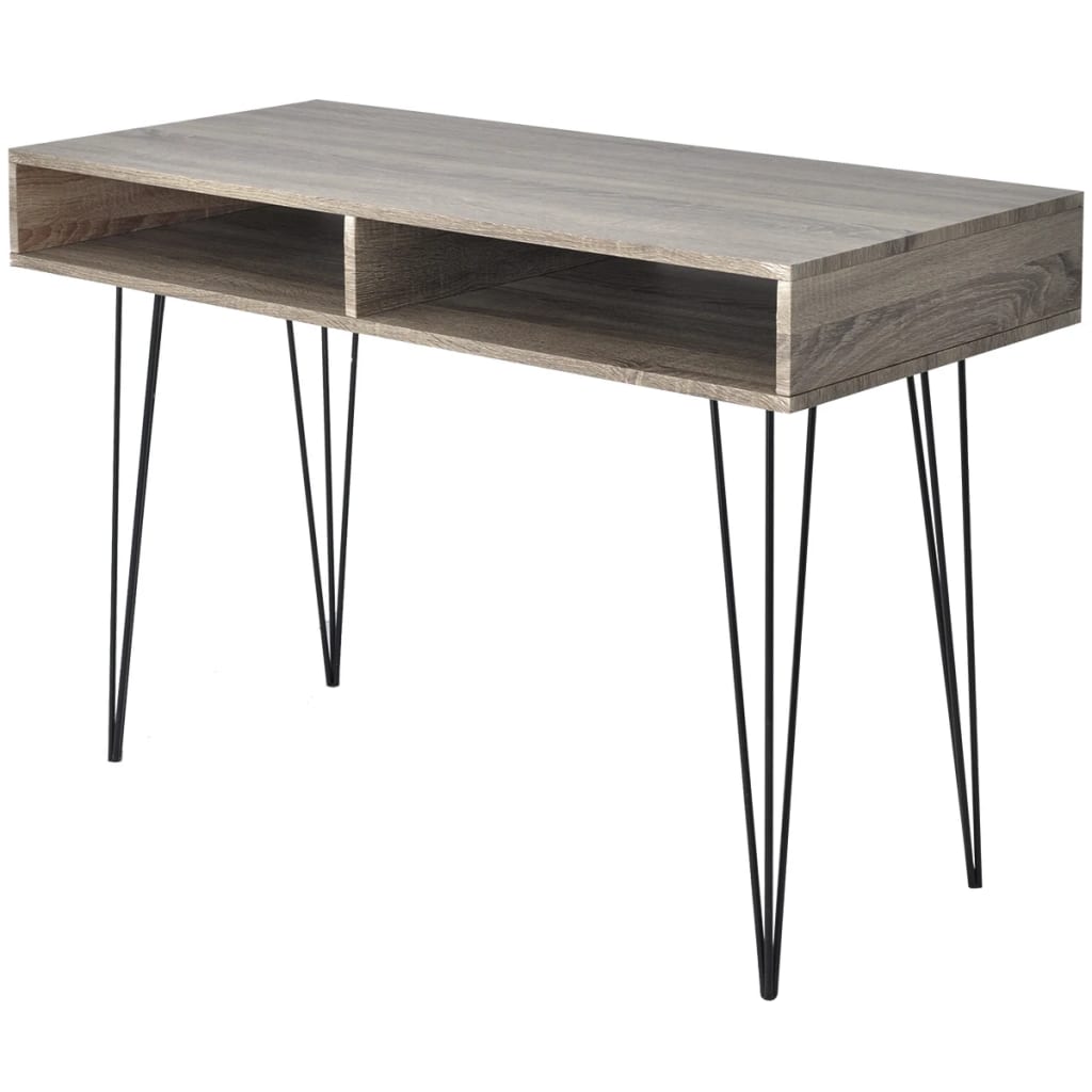 Desk with 2 compartments gray