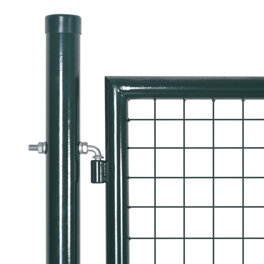 Zauntor Stahl 306 x 125 cm Grün