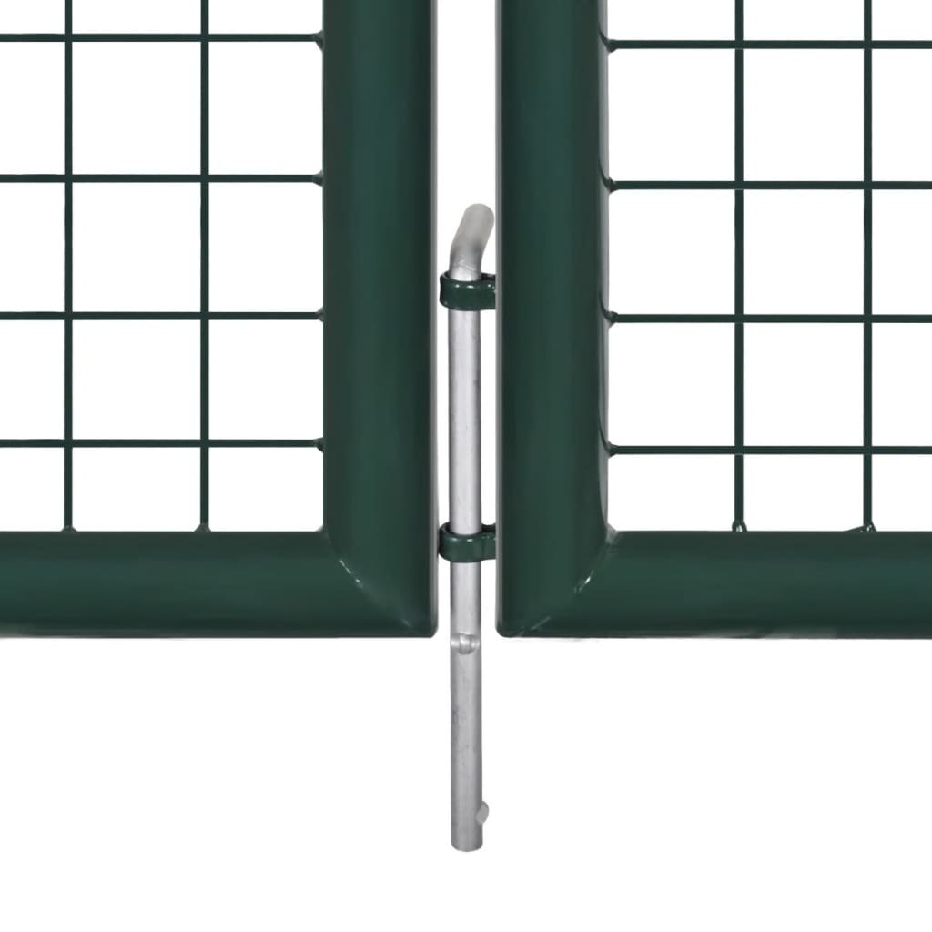 Zauntor Stahl 306 x 125 cm Grün