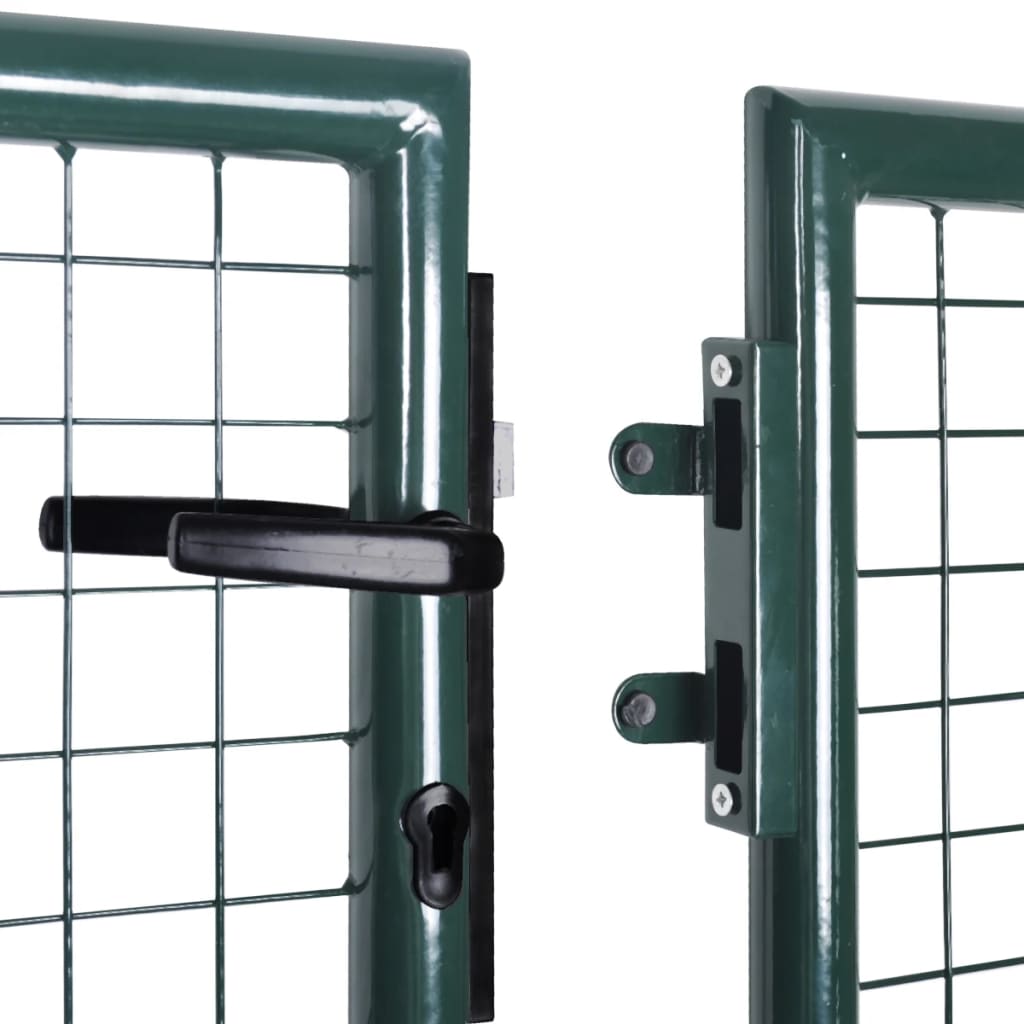 Zauntor Stahl 306 x 125 cm Grün