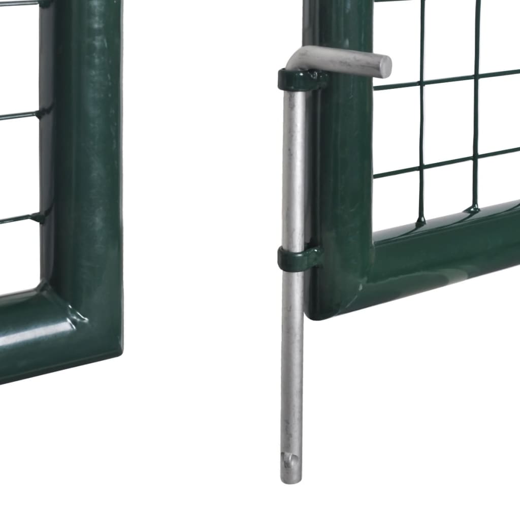 Zauntor Stahl 306 x 125 cm Grün