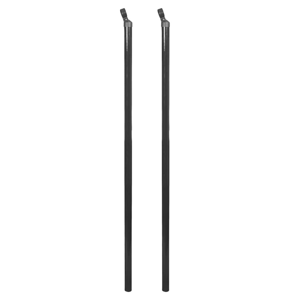 Maschendrahtzaun mit Bodenhülsen 0,8x25 m Grau
