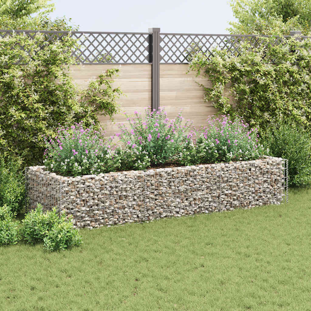 Gabionen-Hochbeet Stahl 270×90×50 cm