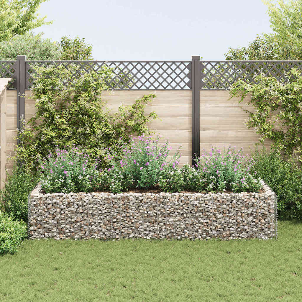 Gabionen-Hochbeet Stahl 270×90×50 cm