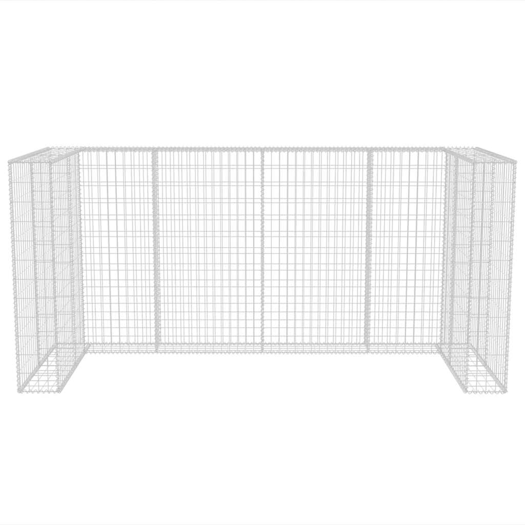 Gabionen-Mülltonnenverkleidung für 3 Tonnen Stahl 250x100x120cm