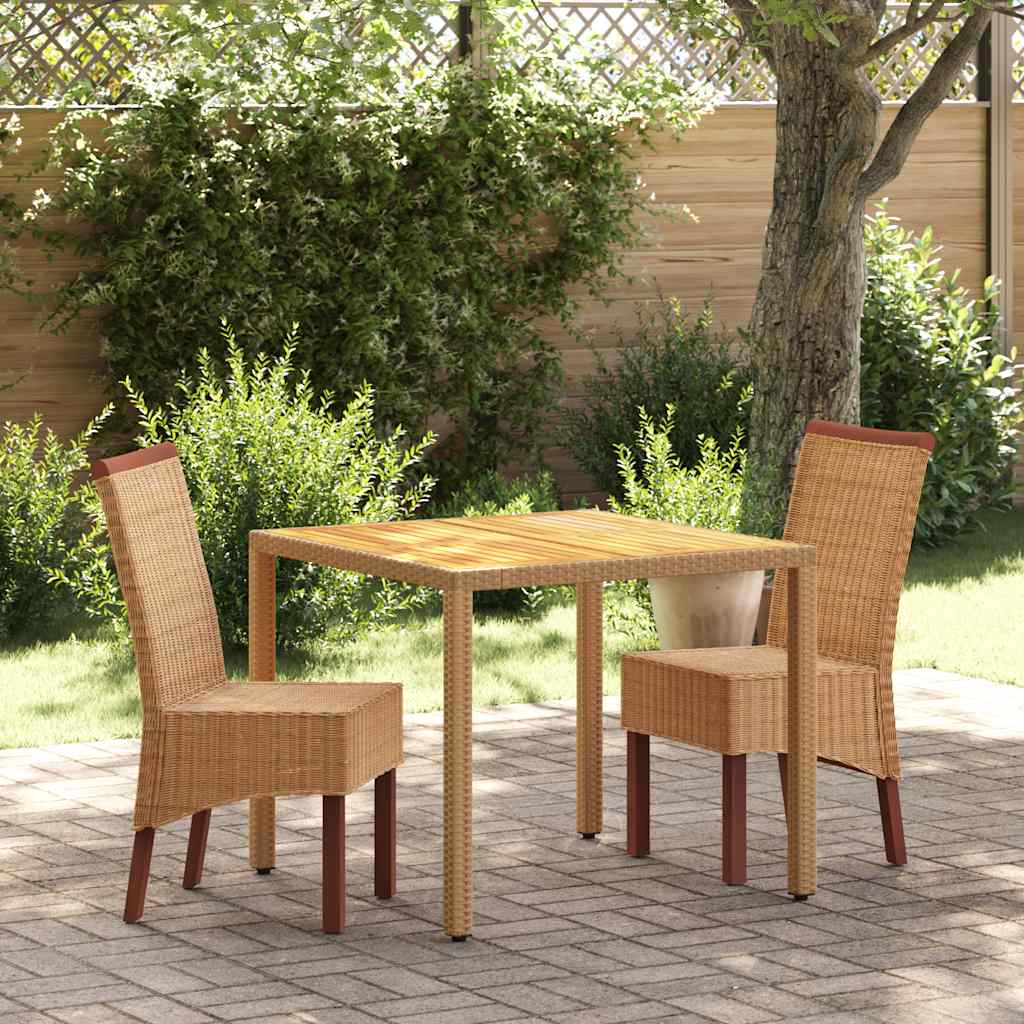 Esszimmerstühle 2 Stk. Braun Natürliches Rattan
