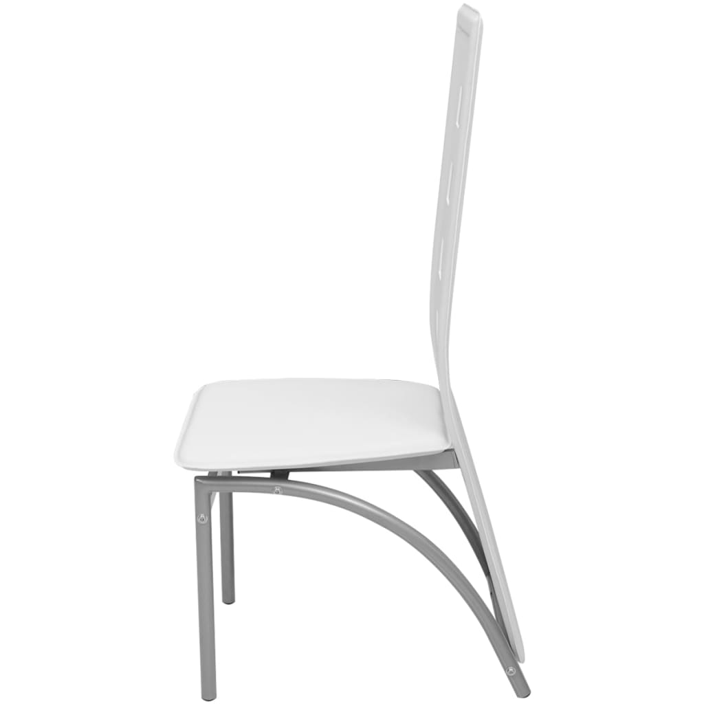 Dining Chairs 2 pcs. White Faux Leather