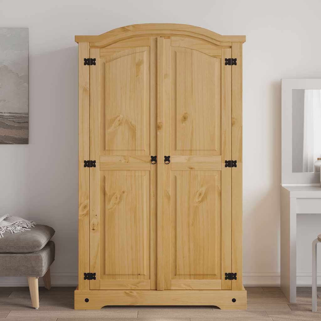 Kleiderschrank Mexiko-Stil Kiefernholz 2 Türen