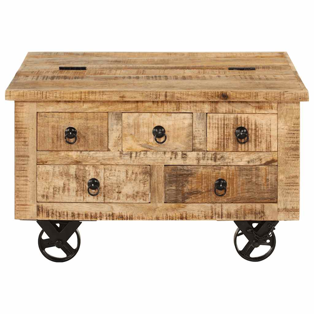 Couchtisch Raues Mangoholz 70x70x40 cm