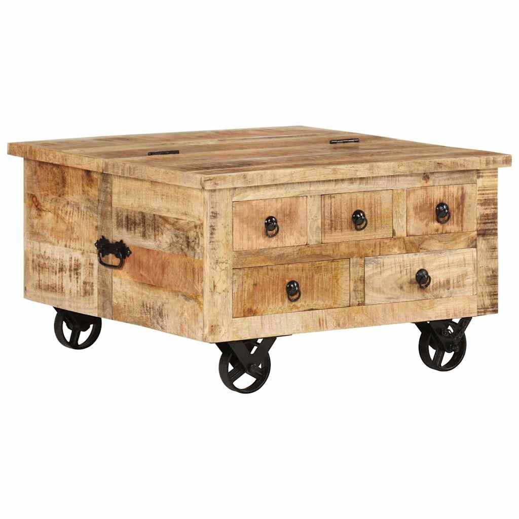 Couchtisch Raues Mangoholz 70x70x40 cm