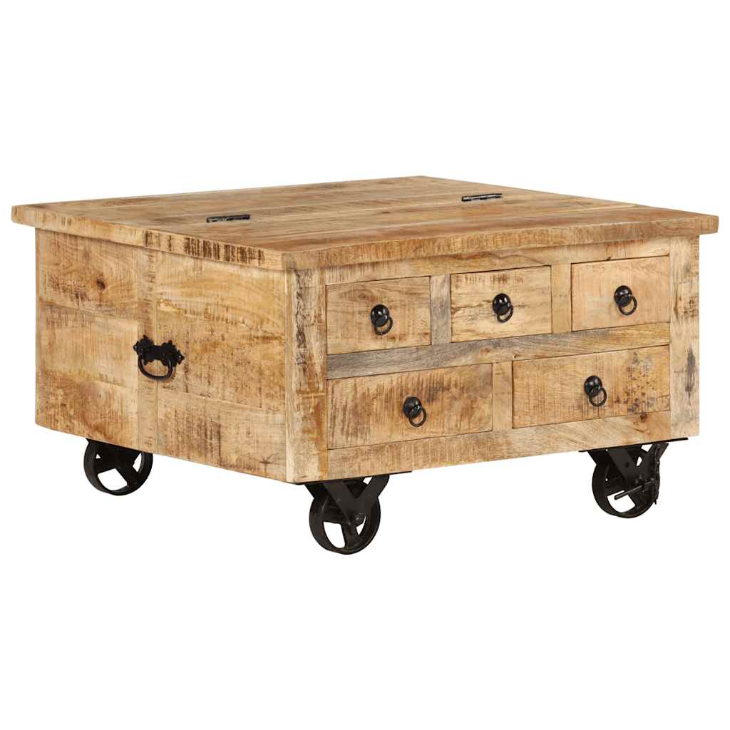 Couchtisch Raues Mangoholz 70x70x40 cm