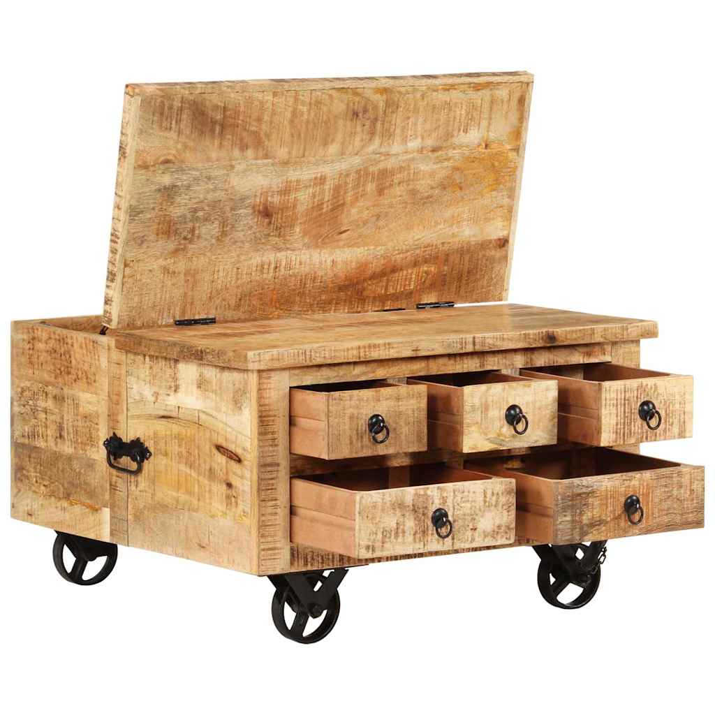 Couchtisch Raues Mangoholz 70x70x40 cm