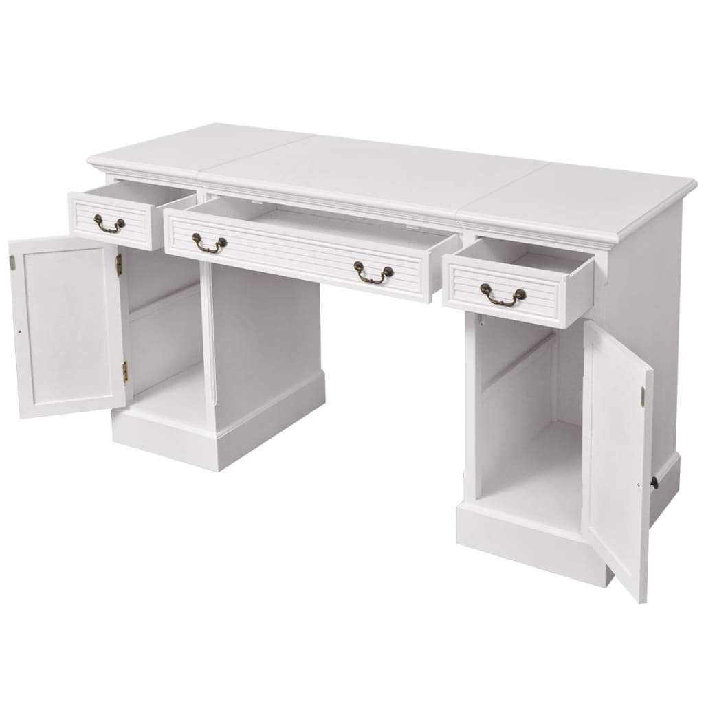 Desk Secretary White 140 x 48 x 80 cm