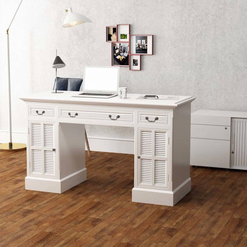 Desk Secretary White 140 x 48 x 80 cm