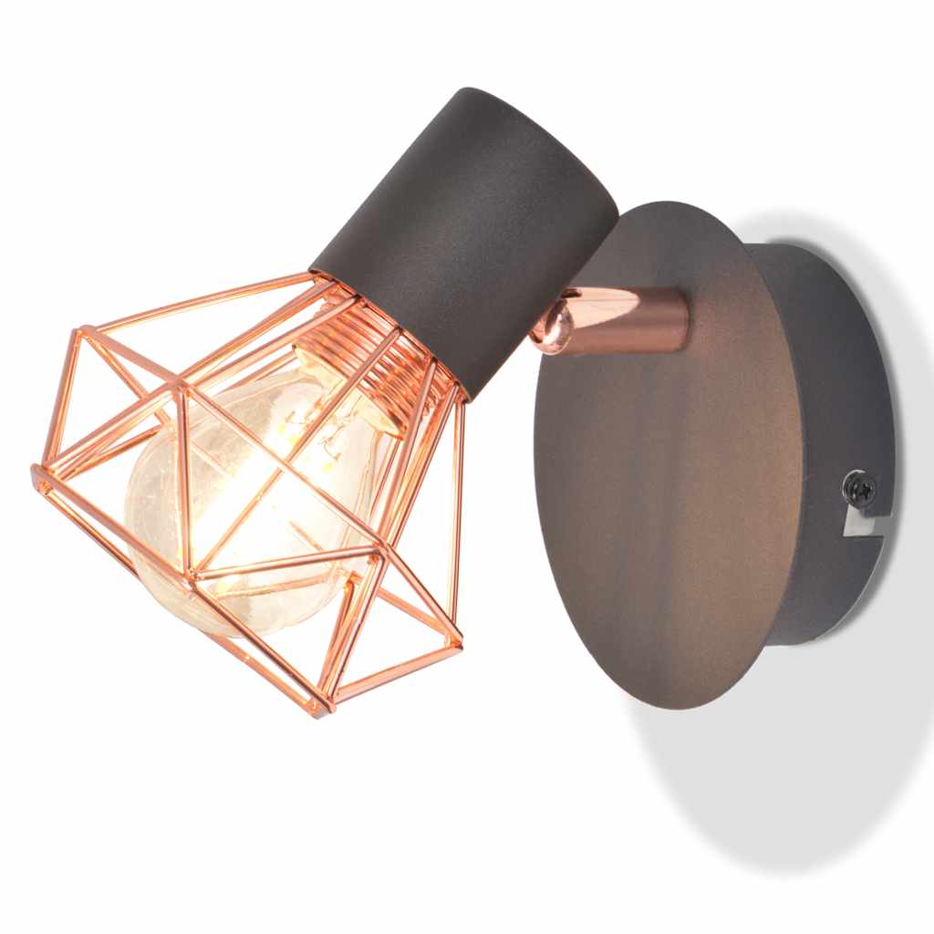 Wandleuchten 2 Stk. mit 2 LED-Glühlampen 8 W