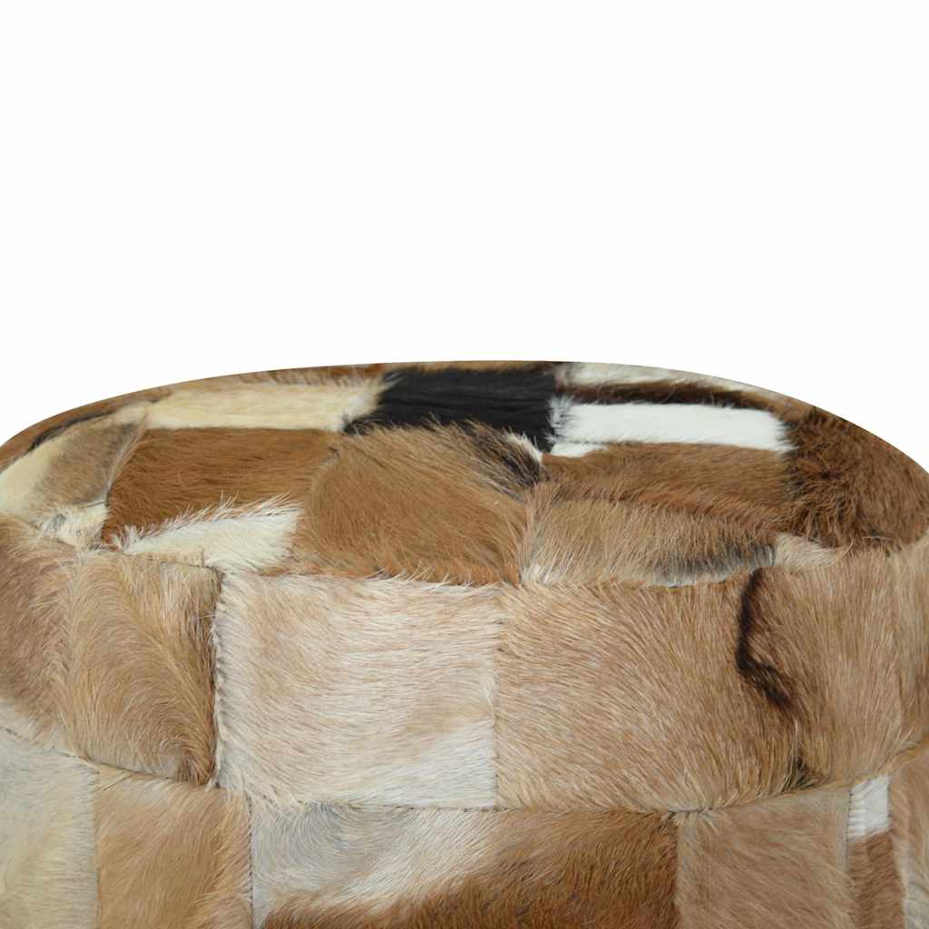 Hocker Ziegenleder Rund 50x50x45 cm
