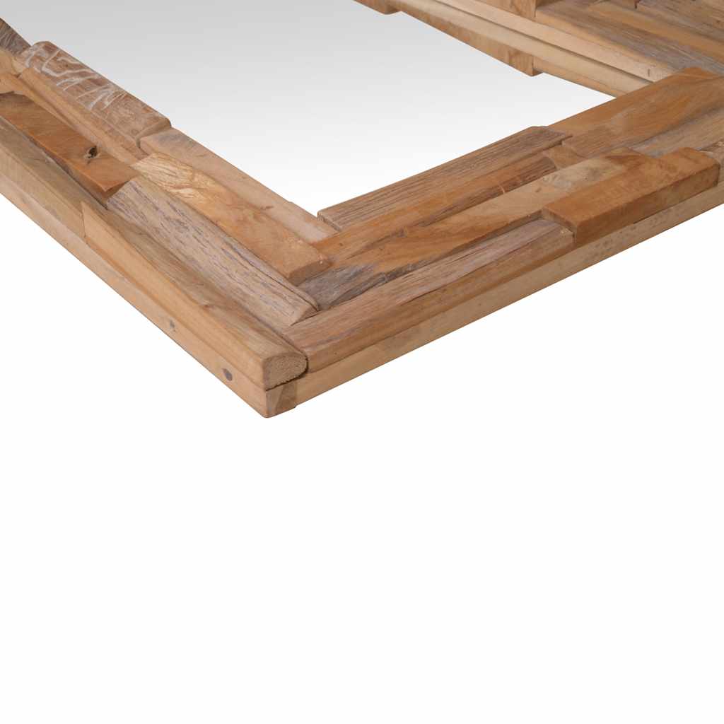 Dekorativer Spiegel Teak 120 x 60 cm Rechteckig