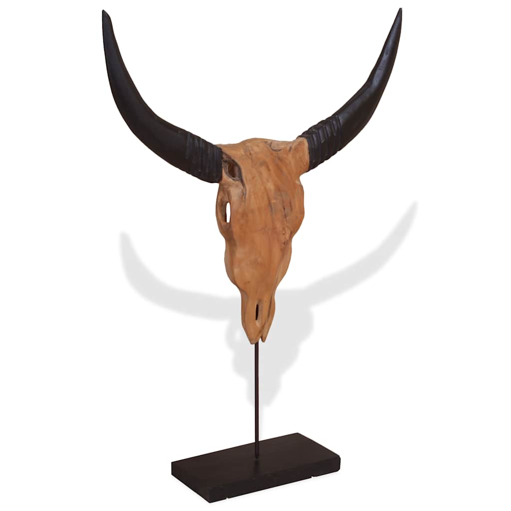 Bull head sculpture teak 66x15x88 cm