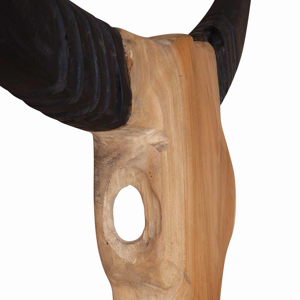 Bull head sculpture teak 66x15x88 cm