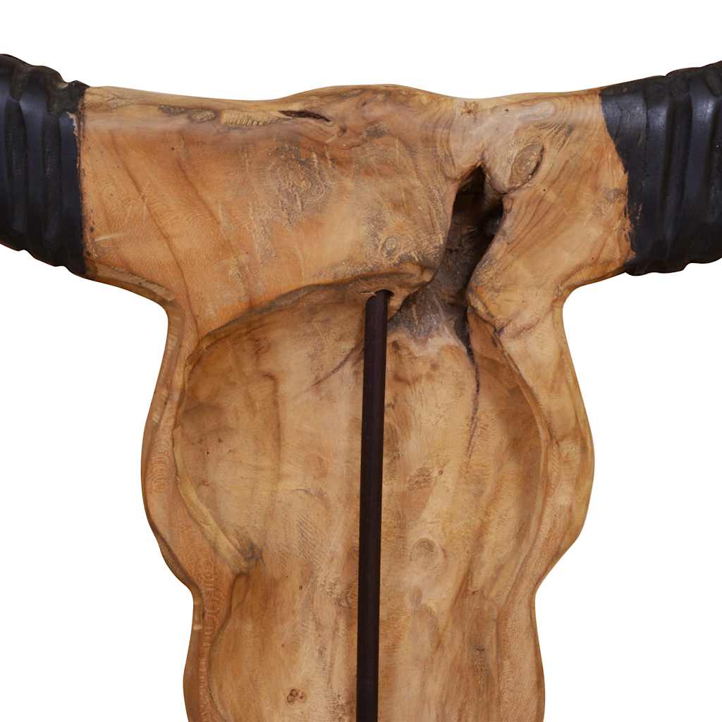 Bull head sculpture teak 66x15x88 cm