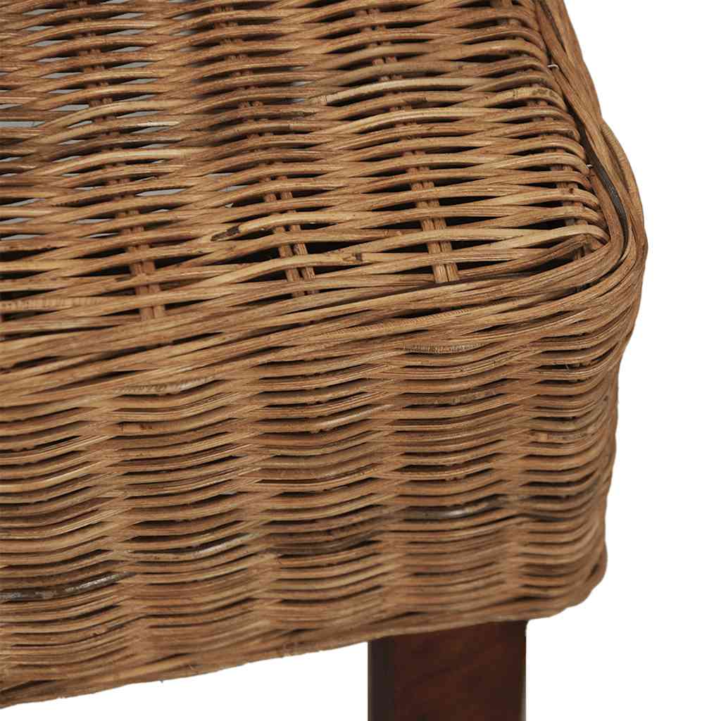 Dining room chairs 6 pcs. Natural rattan brown