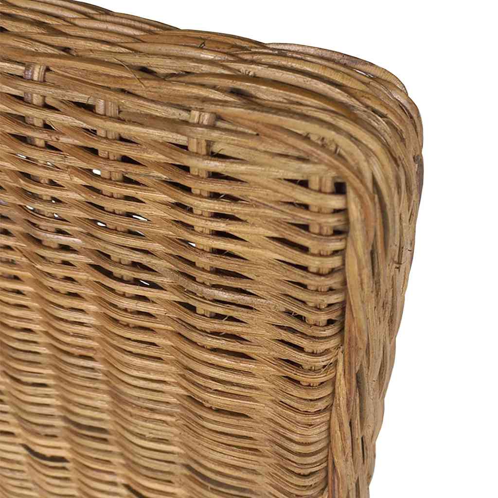 Esszimmerstühle 4 Stk. Braun Natur Rattan