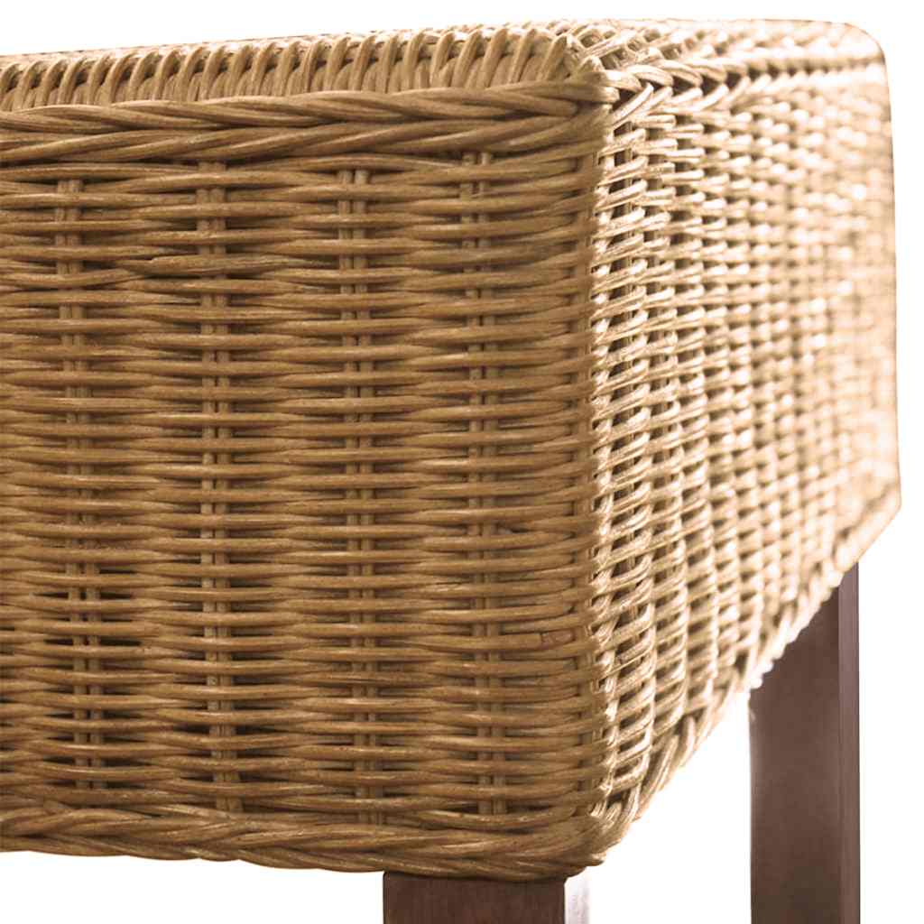 Dining room chairs 6 pcs. Natural rattan brown