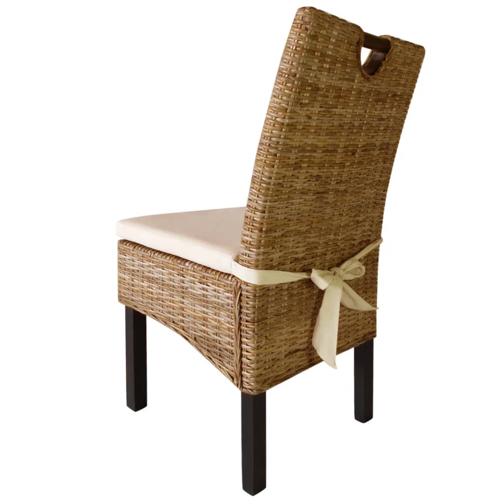 Dining chairs 6 pcs. Kubu rattan mango wood
