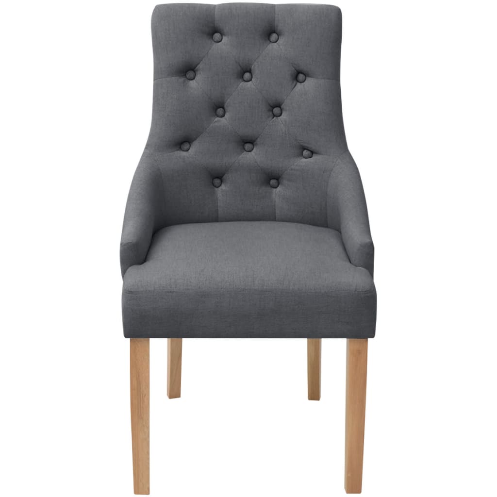 Dining chairs 6 pcs. Dark grey fabric