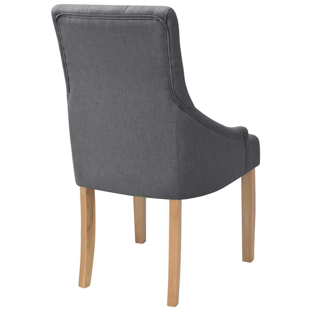 Dining chairs 6 pcs. Dark grey fabric