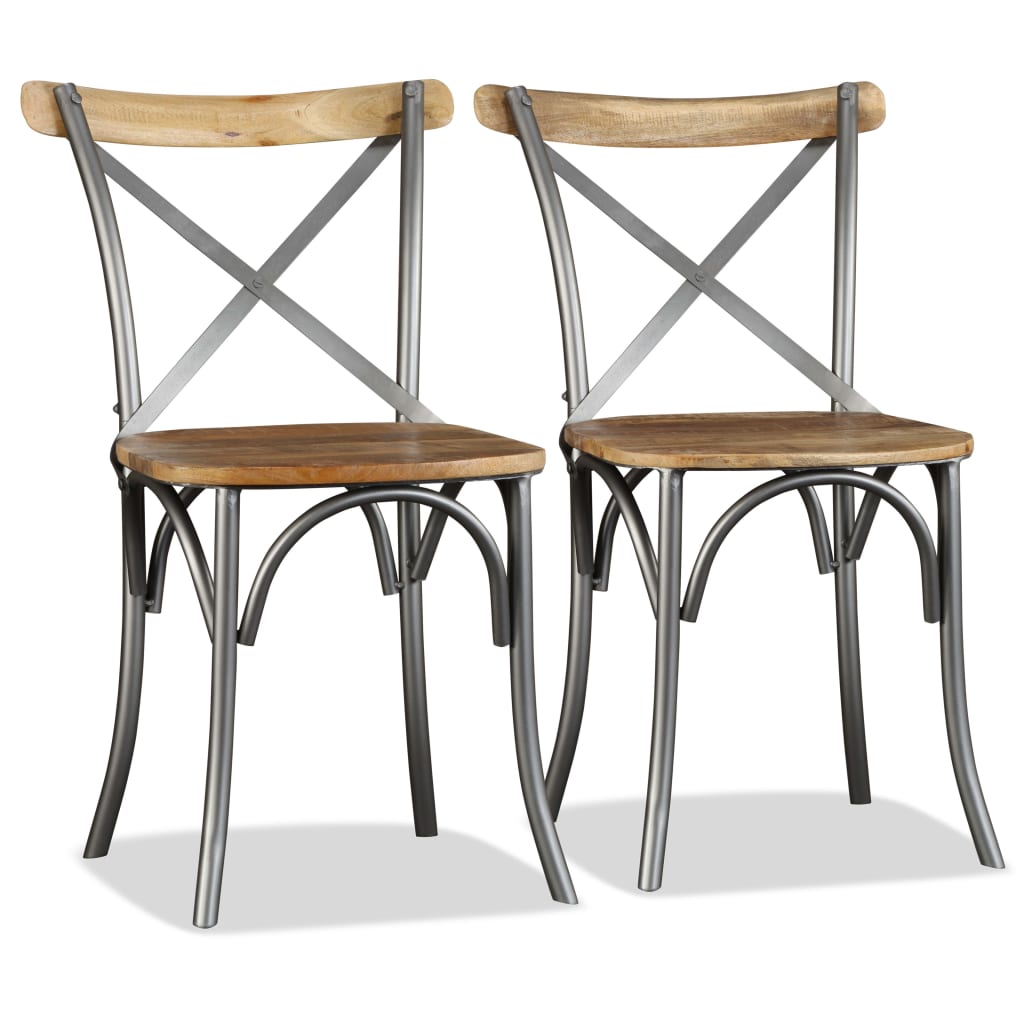 Dining room chairs 2 pcs. Solid mango wood