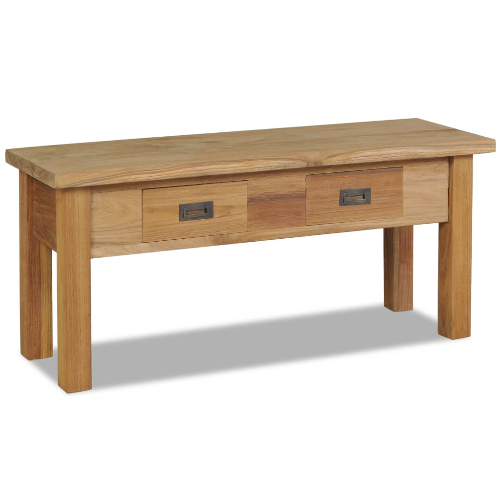 Hall bench solid teak 90 x 30 x 40 cm