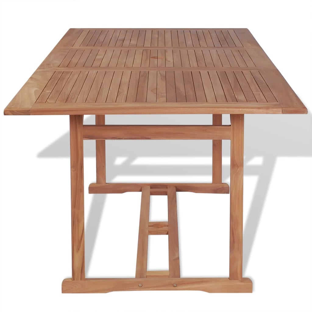 Garden table 180x90x75 cm solid teak wood