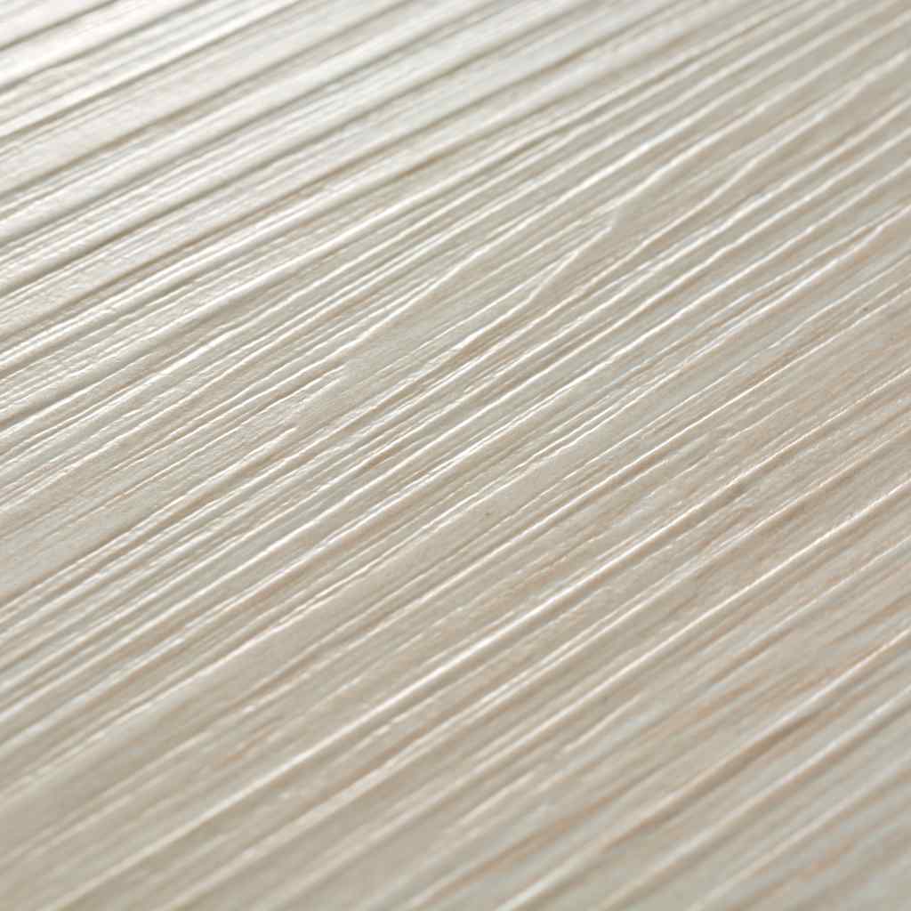 PVC-Fliesen Selbstklebend 5,02 m² 2 mm Eichen-Optik Weiß
