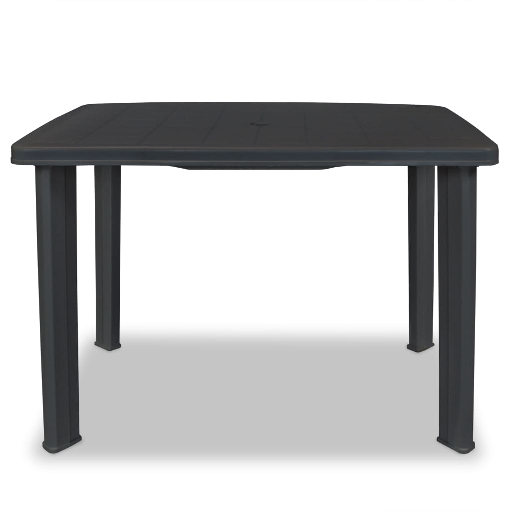 Gartentisch Anthrazit 101x68x72 cm Kunststoff