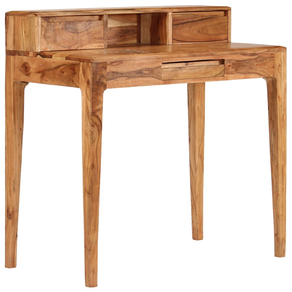 Desk with drawers solid wood 88 x 50 x 90 cm