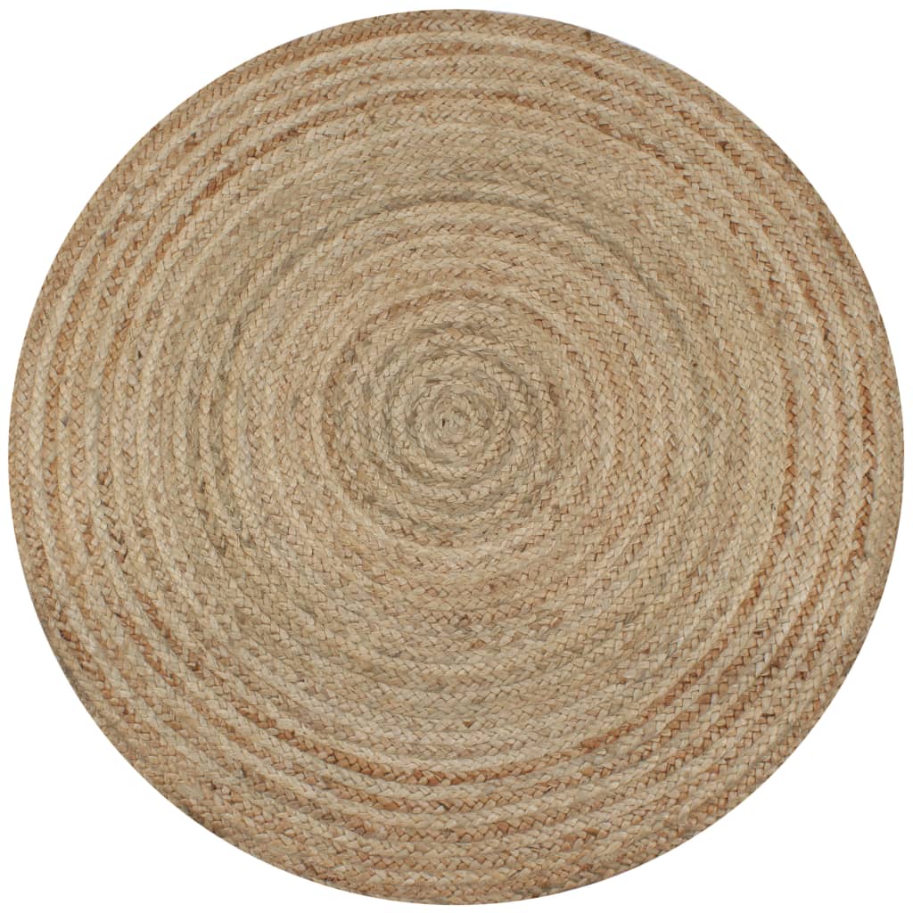 Jute Braided Rug 90 cm Round